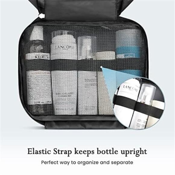 Toiletry Bag for Men & Women | Large for Traveling | Hanging Compact Hygiene Bag - Picture 4 of 8